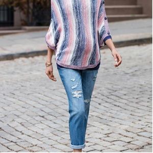 Indigo Blue Boyfriend Maternity Jeans